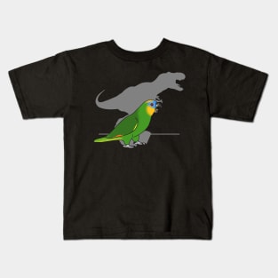 T-rex Orange winged Amazon Parrot Kids T-Shirt